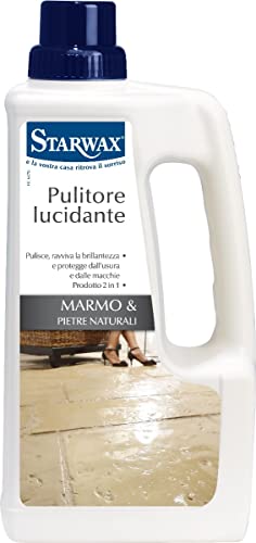 STARWAX Latte Lucido per Marmi e Pietre Naturali 1L Ideale per Pulizia e Restauro Senza Risciacquo Protettivo Ristrutturante Antiscivolo Rispettoso dell'aria degli ambienti