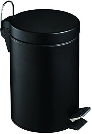 PREMIER Housewares Pattumiera 3 lt, Secchio di Plastica Interno, Nero Opaco