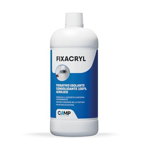 CAMP FIXACRYL, Fissativo 100% acrilico isolante e consolidante, Per muri interni ed esterni, A base acqua