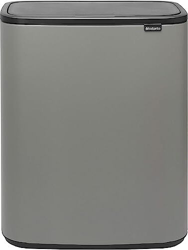 Brabantia Pattumiera Bo Touch Bin, 2 x 30L, Calcestruzzo minerale grigio