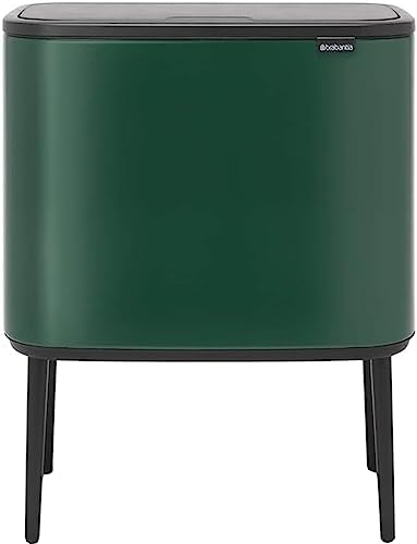 Brabantia Pattumiera per raccolta differenziata, Colore verde pino, 3 x 11 litre