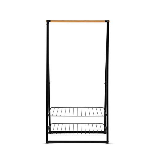 Brabantia Organizer Appendiabiti Linn Spazio per Appendere Ripiani Multifunzionale Stabile e robusto Appendere Fino a 28 Unità Aerare o Asciugare Gli Abiti Black Grande