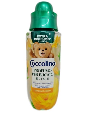 Coccolino Profumo Per Bucato Ammorbidente Elixir Bouque Estivo dura a lungo con microperle con ambra gelsomino e fiori d'arancia 342 ml