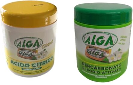 Generic Box Alga- Percarbonato di sodio attivato per capi bianchi e Acido citrico Monoidrato ammorbidente anticalcare disincrostante