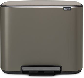 Brabantia Bo Pedal Bin Pattumiera, Metallo, Platinum, 36 litri