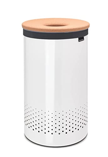 Brabantia Cesto Portabiancheria, Bianco, 60 L