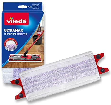 Vileda Ricarica Ultramax Sensitive, confezione da 1, per pavimenti delicati, pulizia delicata dei pavimenti in legno