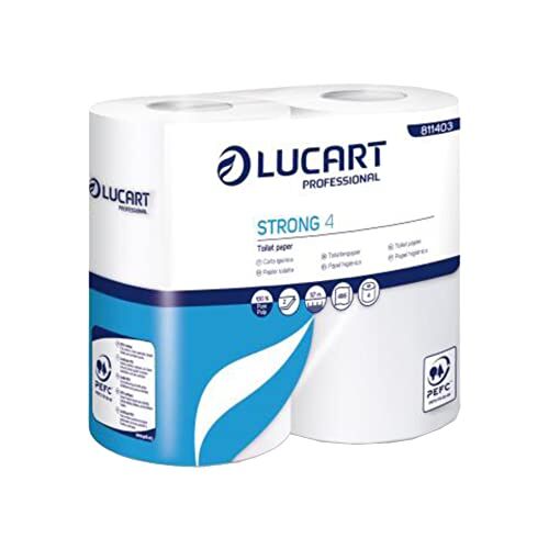 Lucart Confezione 4 rotoli di carta igienica 2 veli Strong