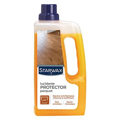 STARWAX Manutenzione lucida per parquet e pavimenti in laminato 1L 2 in 1: ravviva la lucentezza e sbiadisce i graffi Non risciacqua e non scivolosa -
