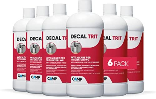 CAMP DECAL TRIT, Disincrostante anticalcare professionale specifico per trituratori wc e scarichi, Pack 6x1lt