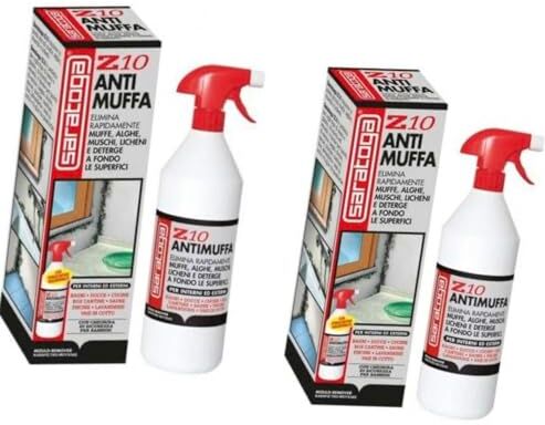 Generico Saratoga mufficida antimuffa spray Z10 contro muffe alghe muschi licheni 1000ml Pz2