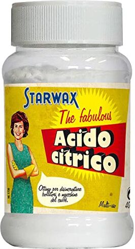 STARWAX FABULOUS Acido citrico 400 g Ideale per decalcificare bollitori e caffettiere Antiruggine Anticalcare Ecocert 100% Origine Naturale