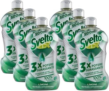 Generico Svelto Piatti Conc, Eccezionale Sull'Unto, Limone 500ml (6 flaconi)