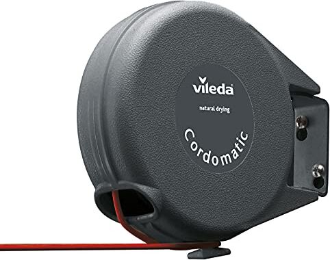 Vileda Cordomatic Filo Stendibiancheria, Plastica, Nero