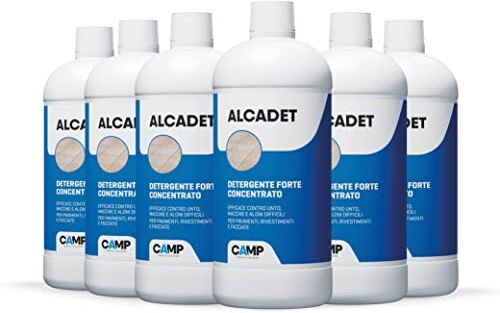 CAMP ALCADET, Detergente Forte Concentrato per Pavimenti in Gres, Cotto, Marmo e Ceramiche, Elimina Sporco, Aloni e Macchie, pack 6x1lt