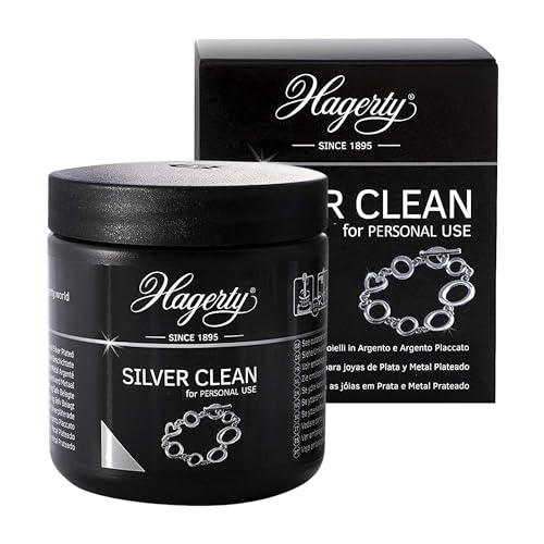 Hagerty Silver Clean Bagno detergente per gioielli d’argento e placcati argento 170ml I Lucida gioielli efficace I Bagno detergente per ridare lucentezza ai gioielli d’argento I Cestello