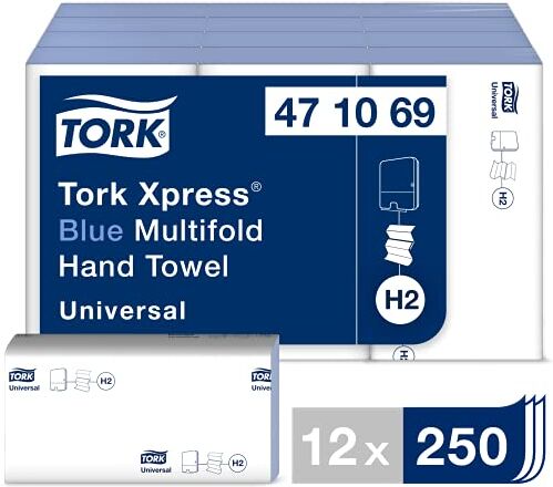 Tork Salviette Xpress, 1 strato, colore: blu (Confezione da 3000)