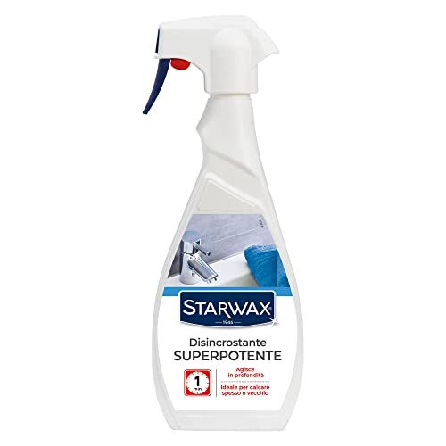 STARWAX Detergente anticalcare per acrilico rimuove i depositi di sapone e calcare ritarda l'intasamento Compatibile con bocchette inox, cromate, idromassaggi e fosse settiche