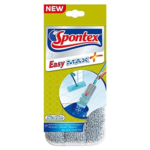 Spontex Easy Max+ Ricarica per mocio Piatto in Microfibra, Confezione da 1