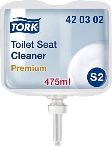 Tork Pulisci sedile igienico/wc Premium, compatibile con sistema S2, 1 x 475 ml (475 dosi), trasparente