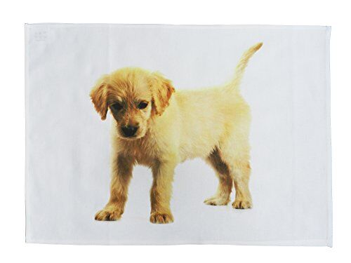 Half a Donkey Golden Retreiver Puppy- Large Cotton Strofinaccio with Crisp And Clear Image