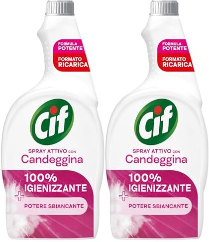 Generic Cif Spray Attivo 100% Igienizzante Ricarica 650ml (2 Ricariche)