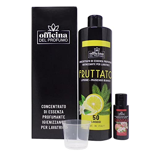 Generico OFFICINA DEL PROFUMO CONCENTRATO, FORTE, CON IGIENIZZANTE (+30ML FRAGRANZE CASUALI) (Limone e muschio bianco, 500 ml)