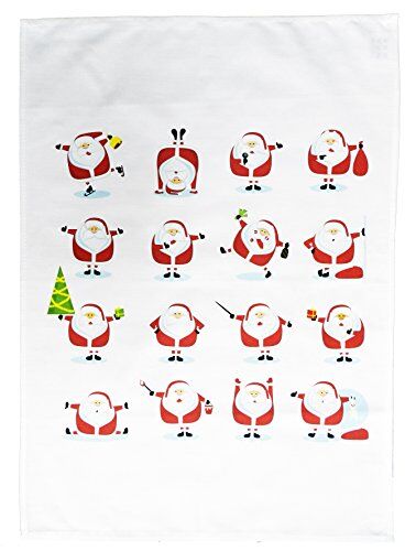 Half a Donkey Rockin' Santas Christmas Cotton Canovaccio by