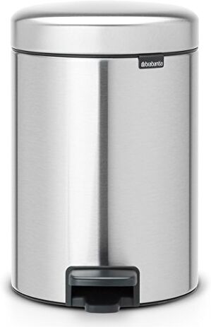 Brabantia Pedal Bin Newicon Pattumiera a Pedale, Secchio Interno in Plastica, Inox Satinato FPP, 3 lt