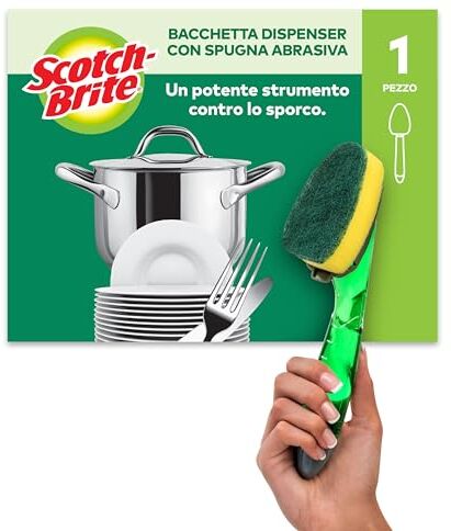 Scotch-Brite Bacchetta dispenser con spugna abrasiva , confezione da 1 pezzo