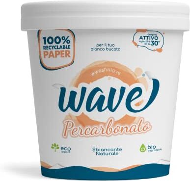 WaVe wash'n'love Wave Washing Percarbonato Sbiancante Naturale 100% PLASTIC FREE 1 kg 100 lavaggi