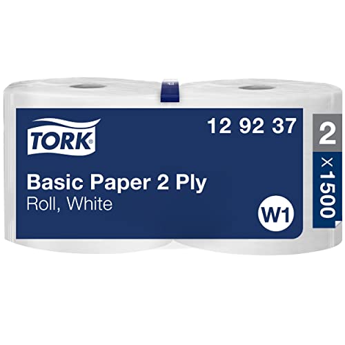 Tork Carta per asciugatura Universal, compatibile con il sistema W1 (da terra o da parete), 2 veli, 1 x 2 rotoli (2 x 510 m), colore bianco