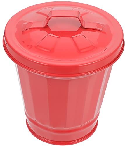 generic Mini Pattumiera Da Scrivania Con Coperchio Da 1 Piccolo Cestino Per Rifiuti Da Appoggio Piccolo Da Tavolo Pattumiera Ricoperta Di Plastica Per Piano Scrivania