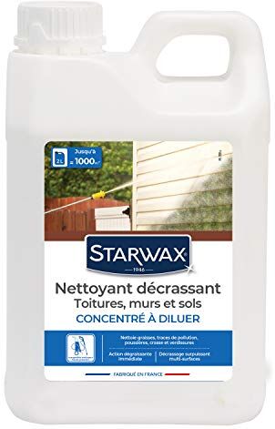 STARWAX Detergente per tetti, pareti e pavimenti esterni, 2 l, una formula performante per pulire e rimuovere senza sforzi