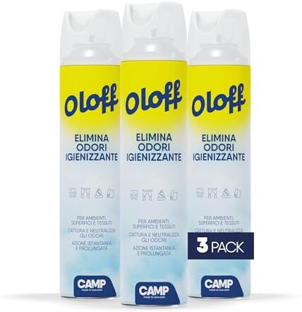 CAMP ‎ Oloff Air, elimina odori igienizzante, 3x300 ml