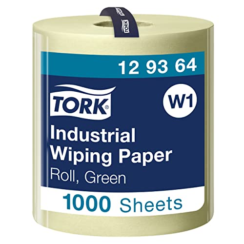 Tork Carta per asciugatura industriale Advanced, compatibile con sistema W1 (da terra o da parete), 3 veli, 1 conf. x 1 rotolo (1 x 340 m), colore verde