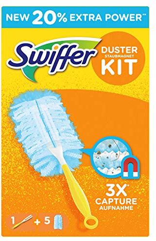 Swiffer Duster Kit con 1 Manico e 5 Panni Asciutti Ricambi