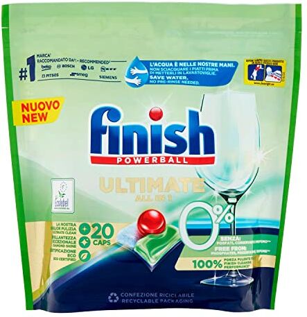 Finish Tabs Lavastociglie 0%, 20 Pezzi