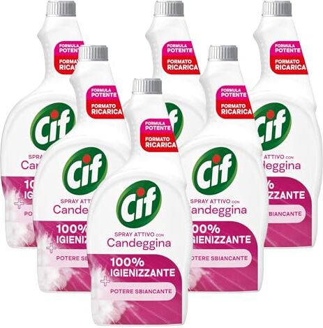 Generic Cif Spray Attivo 100% Igienizzante Ricarica 650ml (6 Ricariche)