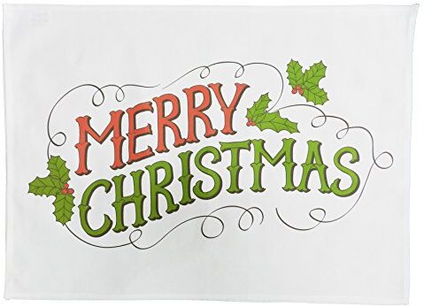 Half a Donkey Merry Christmas Large Cotton Tea Towel