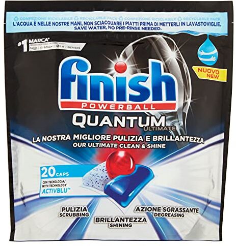 Finish Quantum Detersivo Lavastoviglie, 20 Pezzi