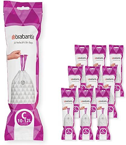 Brabantia PerfectFit Bags, Code C, 10-12L,200 Bags