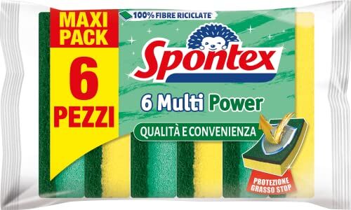 Spontex Spugna Anti Grasso Multi Power, 6 pezzi
