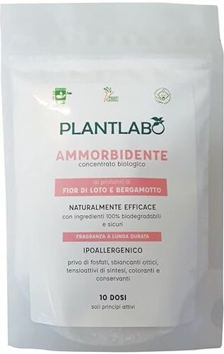 Plantlabo Ammorbidente Concentrato Naturale in Polvere al Profumo di Fior di Loto e Bergamotto, 120 gr