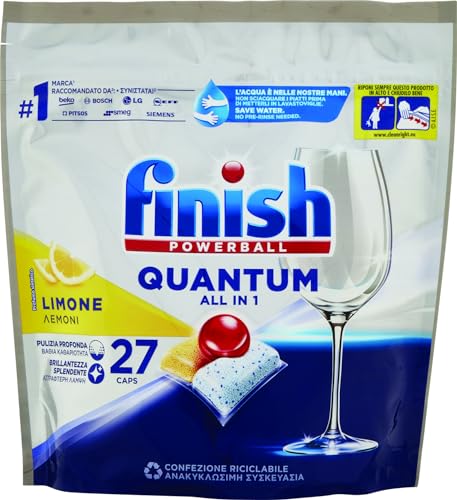 Finish Detersivo Lavastoviglie Tabs Quantum, Lemon, 27 Pezzi