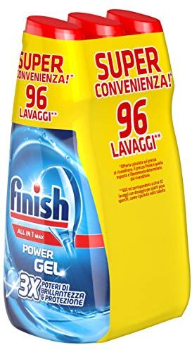 Finish All in 1 Max Powergel Detersivo Lavastoviglie, Regular, 650 ml x 3