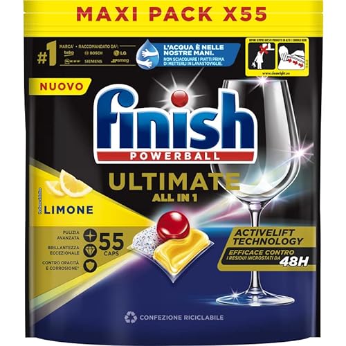 Finish Powerball Ultimate All in 1 Limone, 1 confezione dA 55 caps