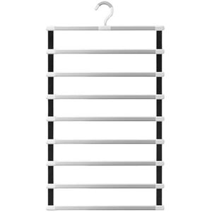 Organizzatore di Abbigliamento Joybos - 8 Pantaloni - Lega di Alluminio - Nero e Argento Organizzatore di Abbigliamento Joybos - 8 Pantaloni - Lega di Alluminio - Nero e Argento