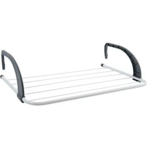 MSV Stendibiancheria da Balcone 3M in Acciaio Bianco e Nero MSV Stendibiancheria da Balcone 3M in Acciaio Bianco e Nero