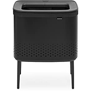 Brabantia Portabiancheria Bo 60L Elegante cesto per panni sporchi Apertura rapida Sacco di cotone rimovibile Portatile e igienico Per la camera da letto e il bagno Matt Black Brabantia Portabiancheria Bo 60L Elegante cesto per panni sporchi Apertura rapida Sacco di cotone rimovibile Portatile e igienico Per la camera da letto e il bagno Matt Black